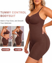 Load image into Gallery viewer, SHAPERX Shapewear for Women Tummy Control Bodysuit Mid Thigh Body Shaper Shorts for a Lifted Look