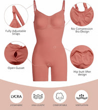 Load image into Gallery viewer, SHAPERX Shapewear for Women Tummy Control Bodysuit Mid Thigh Body Shaper Shorts for a Lifted Look