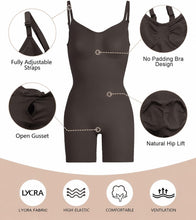 Load image into Gallery viewer, SHAPERX Shapewear for Women Tummy Control Bodysuit Mid Thigh Body Shaper Shorts for a Lifted Look