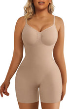 Load image into Gallery viewer, SHAPERX Shapewear for Women Tummy Control Bodysuit Mid Thigh Body Shaper Shorts for a Lifted Look