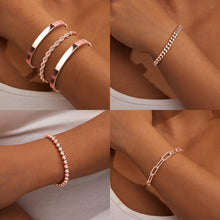 Load image into Gallery viewer, Gokeey Gold Bracelets Set for Women Non Tarnish, Waterproof 14K Gold Plated Sterling Silver Chunky Cuff Bracelet Stackable Gold Bangles Bracelet for Women Trendy Fashion Accessories Tie Knot Cuban Rope Paperclip Beaded Bracelet Stack Jewelry Mothers Day G