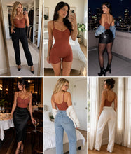 Load image into Gallery viewer, SHAPERX Shapewear for Women Tummy Control Bodysuit Mid Thigh Body Shaper Shorts for a Lifted Look