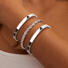 Load image into Gallery viewer, Gokeey Gold Bracelets Set for Women Non Tarnish, Waterproof 14K Gold Plated Sterling Silver Chunky Cuff Bracelet Stackable Gold Bangles Bracelet for Women Trendy Fashion Accessories Tie Knot Cuban Rope Paperclip Beaded Bracelet Stack Jewelry Mothers Day G
