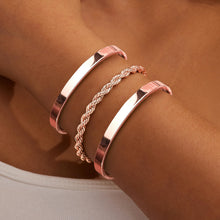 Load image into Gallery viewer, Gokeey Gold Bracelets Set for Women Non Tarnish, Waterproof 14K Gold Plated Sterling Silver Chunky Cuff Bracelet Stackable Gold Bangles Bracelet for Women Trendy Fashion Accessories Tie Knot Cuban Rope Paperclip Beaded Bracelet Stack Jewelry Mothers Day G