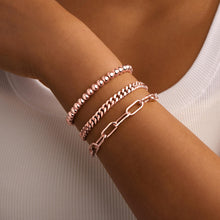 Load image into Gallery viewer, Gokeey Gold Bracelets Set for Women Non Tarnish, Waterproof 14K Gold Plated Sterling Silver Chunky Cuff Bracelet Stackable Gold Bangles Bracelet for Women Trendy Fashion Accessories Tie Knot Cuban Rope Paperclip Beaded Bracelet Stack Jewelry Mothers Day G