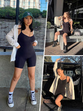 Load image into Gallery viewer, SHAPERX Shapewear for Women Tummy Control Bodysuit Mid Thigh Body Shaper Shorts for a Lifted Look