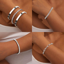 Load image into Gallery viewer, Gokeey Gold Bracelets Set for Women Non Tarnish, Waterproof 14K Gold Plated Sterling Silver Chunky Cuff Bracelet Stackable Gold Bangles Bracelet for Women Trendy Fashion Accessories Tie Knot Cuban Rope Paperclip Beaded Bracelet Stack Jewelry Mothers Day G
