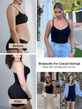 Load image into Gallery viewer, SHAPERX Shapewear for Women Tummy Control Bodysuit Mid Thigh Body Shaper Shorts for a Lifted Look