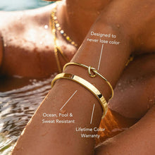 Load image into Gallery viewer, Gokeey Gold Bracelets Set for Women Non Tarnish, Waterproof 14K Gold Plated Sterling Silver Chunky Cuff Bracelet Stackable Gold Bangles Bracelet for Women Trendy Fashion Accessories Tie Knot Cuban Rope Paperclip Beaded Bracelet Stack Jewelry Mothers Day G