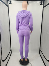 Load image into Gallery viewer, VIP1 Plus Size Embroidered Sport Long Sleeve Casual 2-Piece Set