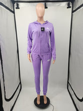 Load image into Gallery viewer, VIP1 Plus Size Embroidered Sport Long Sleeve Casual 2-Piece Set