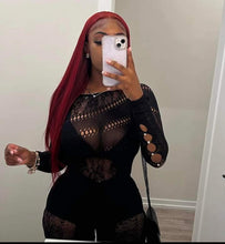 Load image into Gallery viewer, Sexy Mesh See Through Hollow Out Skinny Romper