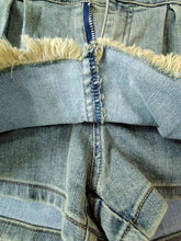 Load image into Gallery viewer, Fashion Denim Pleated Ultra-short Culottes