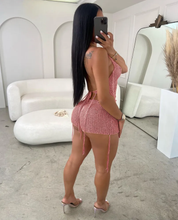 Load image into Gallery viewer, Sexy Hollow Out Sequin Backless Two Piece Shorts Set