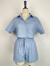 Load image into Gallery viewer, Short Sleeve Shirt And Shorts Two Piece Set