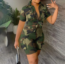 Load image into Gallery viewer, Camouflage Print Sport Shorts Two Piece Set