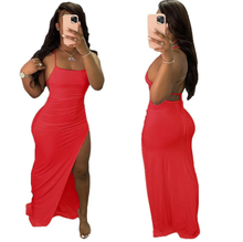 Load image into Gallery viewer, Sexy Backless Solid Color Long Dress