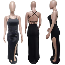 Load image into Gallery viewer, Sexy Backless Solid Color Long Dress