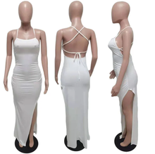Load image into Gallery viewer, Sexy Backless Solid Color Long Dress
