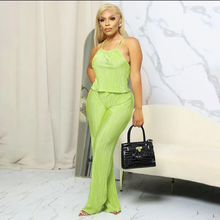 Load image into Gallery viewer, Solid Camisole Top Pants Casual Suit