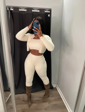 Load image into Gallery viewer, Solid Knit Sweater Slim Cardigan Three Piece Set