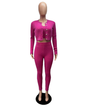 Load image into Gallery viewer, Solid Knit Sweater Slim Cardigan Three Piece Set