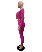 Load image into Gallery viewer, Solid Knit Sweater Slim Cardigan Three Piece Set