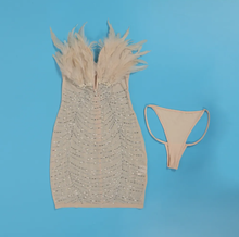 Load image into Gallery viewer, Sexy Feather Hot Diamond Beaded Dress