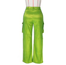 Load image into Gallery viewer, Solid Color Multi-Pocket Casual Pants