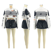Load image into Gallery viewer, Letter Print RemovableI Jacket Coat