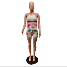 Load image into Gallery viewer, Print Backless Halter Tight Knit Two Piece Set