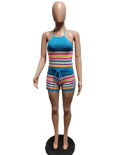 Load image into Gallery viewer, Print Backless Halter Tight Knit Two Piece Set