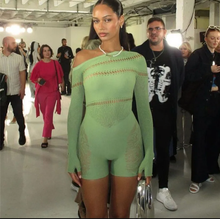 Load image into Gallery viewer, Sexy Mesh See Through Hollow Out Skinny Romper
