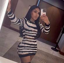 Load image into Gallery viewer, Sexy Knits Contrast Color Mini Dress