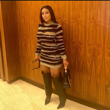 Load image into Gallery viewer, Sexy Knits Contrast Color Mini Dress