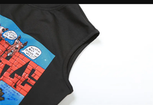 Load image into Gallery viewer, Cartoon Print Short Slim Sleeveless Tops