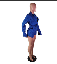 Load image into Gallery viewer, Fashion Solid Color Long Sleeve Denim Romper