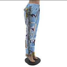 Load image into Gallery viewer, Colorful Pattern Tassel Padded Plush Pants