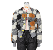 Load image into Gallery viewer, Floral Single-breasted Short Coat