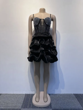 Load image into Gallery viewer, Plus Size Hot Diamond Sling Mesh Splicing Cake Dress