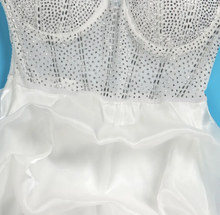 Load image into Gallery viewer, Plus Size Hot Diamond Sling Mesh Splicing Cake Dress