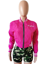 Load image into Gallery viewer, A Letter Embroidery Long Sleeve Baseball Jacket