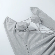 Load image into Gallery viewer, Long Sleeve Hollow Out Party Dress