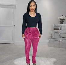 Load image into Gallery viewer, Fashion Furry Slim Stacked Pants