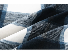 Load image into Gallery viewer, Plaid Full Sleeve Buttons Long Coat