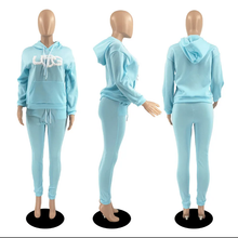 Load image into Gallery viewer, Casual Fleece Hoodies Pants Two Piece Sets
