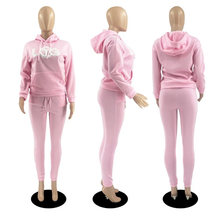 Load image into Gallery viewer, Casual Fleece Hoodies Pants Two Piece Sets