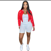 Load image into Gallery viewer, Leather Casual Baseball Jacket