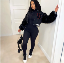 Load image into Gallery viewer, Casual Patchwork Zipper Baseball Jacket
