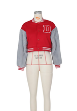 Load image into Gallery viewer, Casual Patchwork Zipper Baseball Jacket
